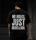 No Rules Just Rebellion T-Shirt Minimalist Streetwear Graphic Tee Black Unisex Shirt Edgy Urban Clothing Statement Tee